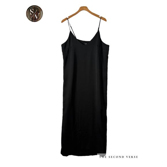 Mossimo Dresses & Skirts - Mossimo Women's Silky Black Dress Minimalist Capsule Wardrobe Basic Size Large